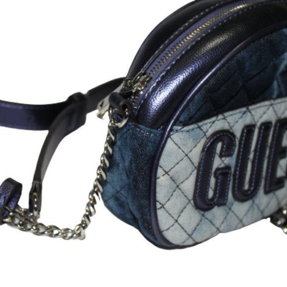 Guess Women's  Mini Denim Crossbody Handbag - Picture 4 of 11